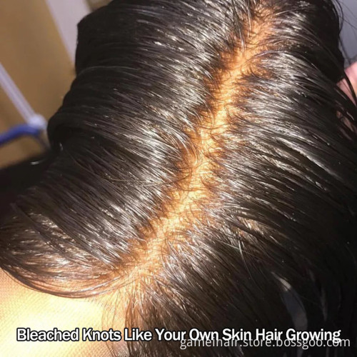 Malaysian Straight Human Hair Lace Front Wig For Black Women Natural Cuticle Aligned Human Hair 13X4 Lace Frontal Pre Plucked